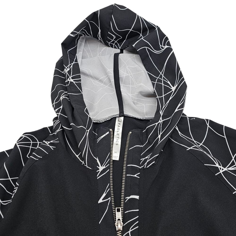 Fabletics Jacket Womens Medium Black White Athlei… - image 3